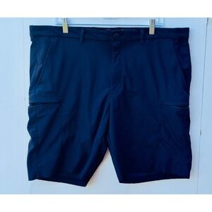 Chaps Golf Mens Navy Blue Performance Cargo Shorts Size 38 CHG14SH001 Flat Front